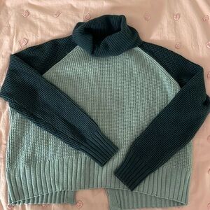 Madewell Two Toned Green Knit Women’s Sweater - Size L